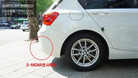 BMW118D차량 광각미러와 레이더센서 조합 측후방센서 안전옵션과 파인드라이브 LXQ300블랙박스 시공. / 서울 서초, 반포, 강남