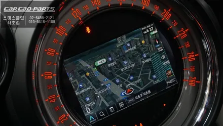 미니 컨트리맨 M-BOX셋탑 탈거 후 미러링 기능과 아틀란3D맵이 탑재가 된 M2C-10A셋탑 매립. / 서울 서초, 반포, 강남