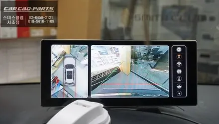 스타렉스  국산10.25인치 와이드QAS-10모니터와 차량 주변360도 장애물을 볼 수 있는 3D어라운드뷰 콜라보 장착. / 서울 서초, 반포, 강남