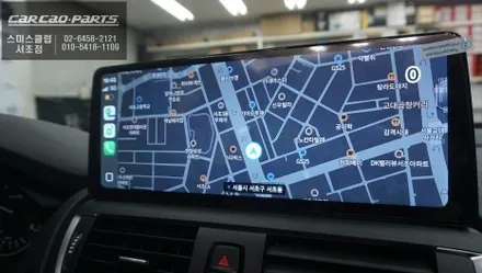 BMW118D차량 12.3인치 안드로이드 에스플레이[S-PLAY]모니터와 3D어라운드뷰 콜라보 시공. / 서초구 서초동
