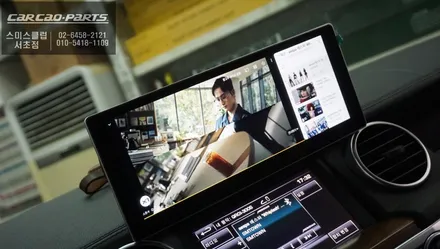 디스커버리4차량 국산 10.25인치 모니터와 HDMI방식 3D어라운드뷰 연동! 그리고 큐로이300안드로이드 셋탑 리어모니터 연동. / 서초구 서초동
