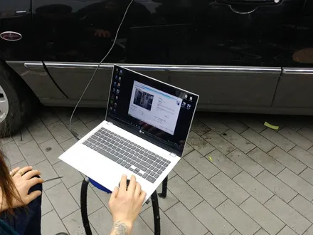 오피러스 차량에 지능형 차량충돌 경고시스템 Mobileys와 측후방센서 튜닝작업. / 서초구 서초동
