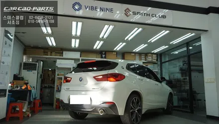 BMW X2차량 BSM광각미러와 OBD2속도 연동이 가능한 S-RADAR센서 조합 측후방센서 튜닝. / 서울 서초, 반포, 강남