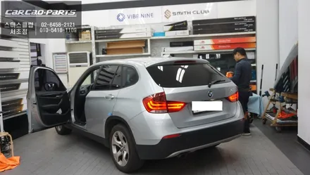 고장난 구형 네비게이션 탈거후 티맵과 카카오맵을 사용할 수 있는 BMW X1 카플레이 모듈 시공. / 서울 서초, 반포, 강남