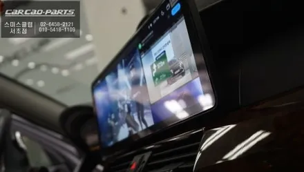 BMW530i[E60]차량 순정 모니터 탈거 후 터치와 고화질 그리고 어플 연동되는 12.3인치 에스플레이 장착. / 서초구 서초동