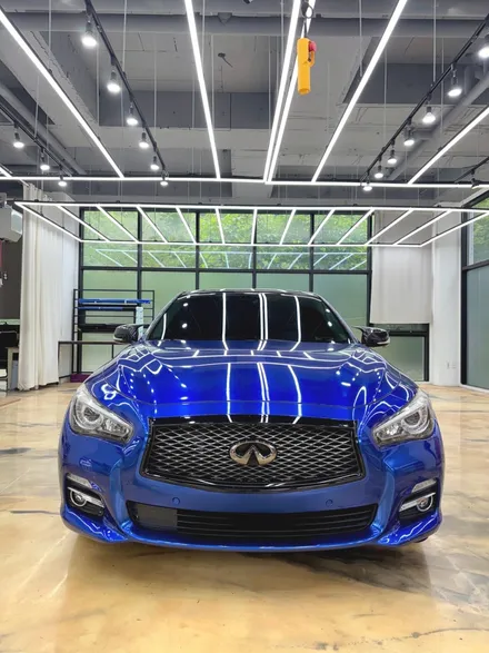INFINITI 인피니티 Q50 청량한 블루로 전체랩핑 재탄생. 오토벨벳 코발트 블루 김포랩핑. / 경기 김포