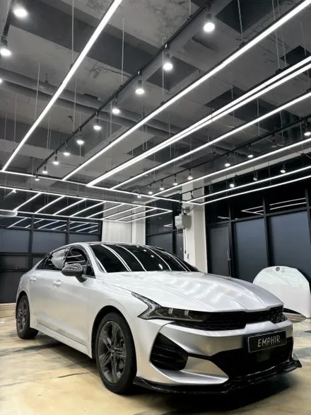 KIA .K5 DL3 오토벨벳 사틴실버 전체랩핑 .사이버틱한 모습으로   도장보다 더 순정같이  .김포랩핑 강서 랩핑 서울 랩핑 도 / 경기 김포