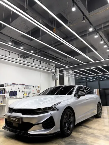 KIA .K5 DL3 오토벨벳 사틴실버 전체랩핑 .사이버틱한 모습으로   도장보다 더 순정같이  .김포랩핑 강서 랩핑 서울 랩핑 도 / 경기 김포