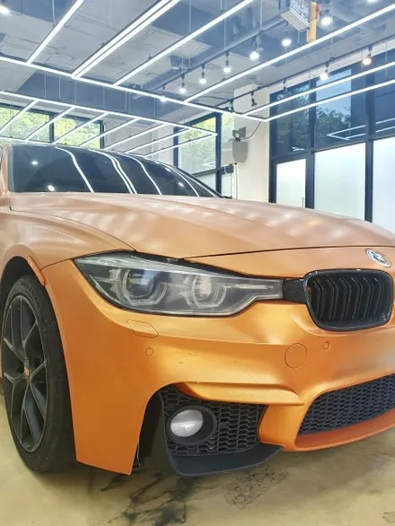 BMW 320d 헤드라이트, 테일라이트 스모그 라이트필름 제거 작업 . 김포 랩핑 / 경기 김포
