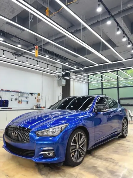 INFINITI 인피니티 Q50 청량한 블루로 전체랩핑 재탄생. 오토벨벳 코발트 블루 김포랩핑. / 경기 김포