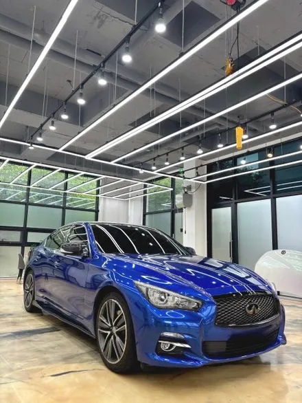 INFINITI 인피니티 Q50 청량한 블루로 전체랩핑 재탄생. 오토벨벳 코발트 블루 김포랩핑. / 경기 김포