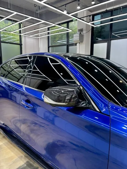 INFINITI 인피니티 Q50 청량한 블루로 전체랩핑 재탄생. 오토벨벳 코발트 블루 김포랩핑. / 경기 김포