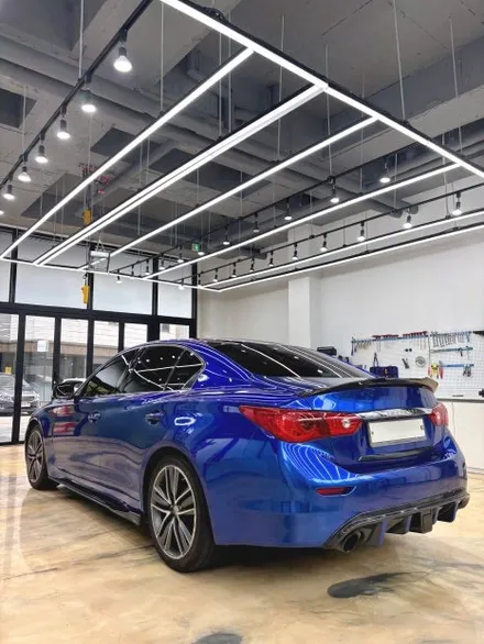INFINITI 인피니티 Q50 청량한 블루로 전체랩핑 재탄생. 오토벨벳 코발트 블루 김포랩핑. / 경기 김포