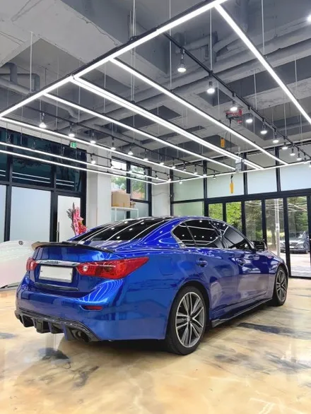 INFINITI 인피니티 Q50 청량한 블루로 전체랩핑 재탄생. 오토벨벳 코발트 블루 김포랩핑. / 경기 김포
