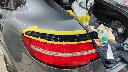 수원 랩핑 / 벤츠 CLC43AMG 탑폴리에 크롬죽이기, 스포일러 랩핑! / 수원시 영통구 하동