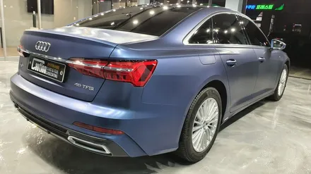 아우디 A6 45TFSI 무광 트렌톤 블루 전체랩핑 / 수원시 영통구 하동