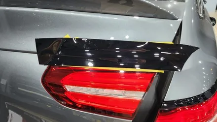 수원 랩핑 / 벤츠 CLC43AMG 탑폴리에 크롬죽이기, 스포일러 랩핑! / 수원시 영통구 하동