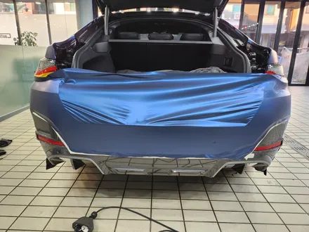 수원 랩핑 / BMW i4 무광 트렌톤블루 전체 랩핑! / 수원시 영통구 하동