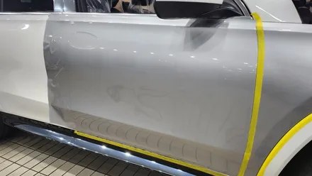 수원 랩핑 / 벤츠 GLS600 탑폴리에 유광실버 마이바흐 듀오톤 하단 랩핑! / 수원시 영통구 하동