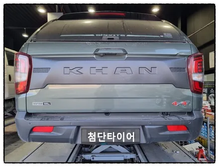 [전주 휠복원 첨단타이어]렉스턴스포츠칸 순정18인치-> 사제 락스타 XD3 세미매트블랙폴리쉬 복원휠 교체!- / 전주