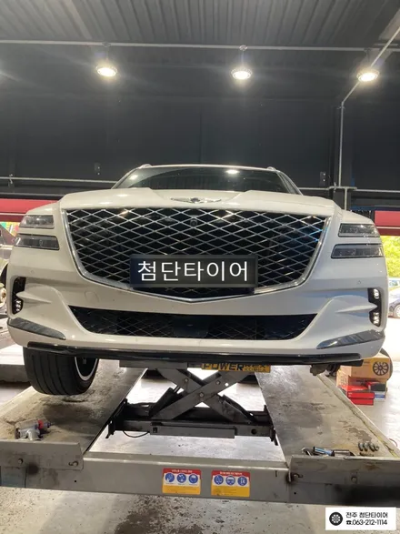 [전주김제 휠복원 첨단타이어] 제네시스 GV80 22인치 순정휠->순정 블랙크롬 복원휠 + 265/40R22 미쉐린 프라이머시투어 타이어 휠타이어 튜닝 광주대전휠복원 군산휠복원 / 전주