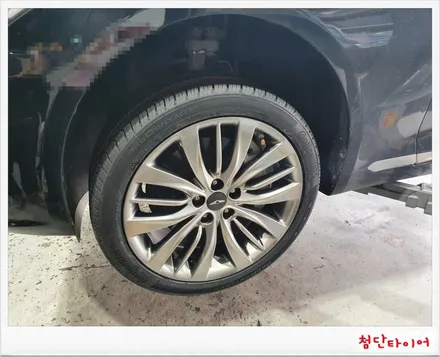 [첨단타이어]제네시스G80 순정19인치 복원휠 +새타이어 245/40R19 컨티넨탈 ProContact RX 교체!전주휠타이어,전주휠복원,정읍익산군산김제휠복원,대전휠복원,광주휠 / 전주