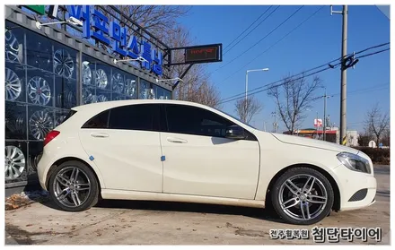 [전주휠복원 첨단타이어] 벤츠A180 순정18인치->  벤츠CLA AMG 18인치 복원휠 +225/40R18 라우펜타이어 교체![군산김제익산휠복원, 전주 휠복원,전주휠타이어인치업 / 전주