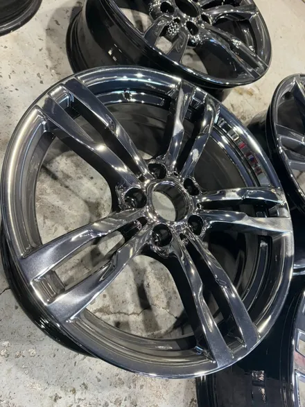 휠복원/수리 첨단타이어] BMW 520d 순정 18인치 터빈 도장휠⇨BMW 441M 순정 18인치 블랙스퍼터링크롬 커스텀복원휠 김제익산군산휠복원,대전광주휠복원,여수목포휠복원 / 전주