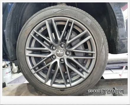 [첨단타이어]제네시스 G80 18인치 순정컷팅휠-> G70 18인치 커스팀휠복원-전주휠복원,정읍익산김제군산휠복원,대전휠광주휠,충북충남휠,전주튜닝,중고휠,브레이크튜닝,중고휠타이어 / 전주