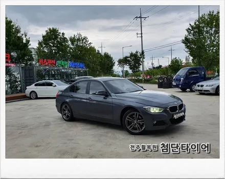 [첨단타이어]BMW320d 18인치 사제휠->순정복원휠+새타이어 조합-전주휠복원,정읍익산김제군산휠복원,대전휠광주휠,충북충남휠,전주튜닝,중고휠,브레이크튜닝,중고타이어,휠타이어,전남휠 / 전주