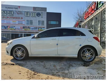 [전주휠복원 첨단타이어] 벤츠A180 순정18인치->  벤츠CLA AMG 18인치 복원휠 +225/40R18 라우펜타이어 교체![군산김제익산휠복원, 전주 휠복원,전주휠타이어인치업 / 전주