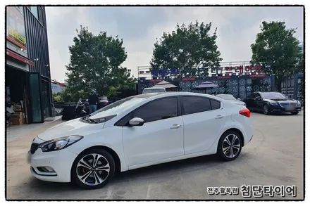 [전주휠복원 첨단타이어] K3 17인치 사제 볼크레싱 TE37 블랙휠->순정복원휠 교체! / 전주