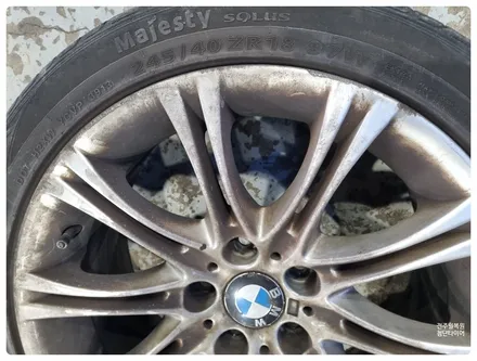 [전주 휠복원 첨단타이어] BMW528i 순정18인치 휠스크래치+휠크랙발생-> BMW5시리즈 순정18인치 블랙크롬 커스텀 휠복원+2454018 라우펜타이어 조합, 김제익산군산휠복원 / 전주