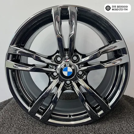 [전주김제 휠복원 첨단타이어]BMW420d 순정18인치 컷팅휠->BMW 441M 순정18인치 블랙스퍼터링복원휠+ 2254518 라우텐타이어!광주대전휠복원 군산휠복원,충남충북휠복원 / 전주