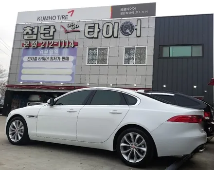 [첨단타이어] 재규어XF 18인치 순정휠->블랙유광휠복원 작업후기! / 전주