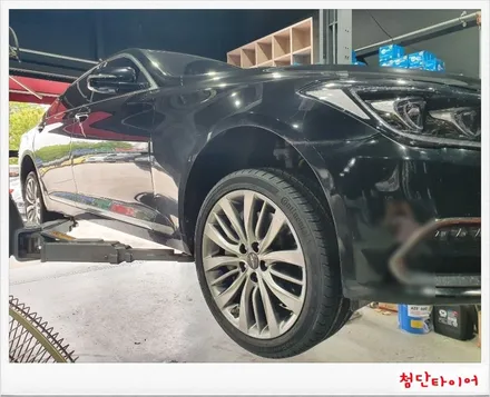 [첨단타이어]제네시스G80 순정19인치 복원휠 +새타이어 245/40R19 컨티넨탈 ProContact RX 교체!전주휠타이어,전주휠복원,정읍익산군산김제휠복원,대전휠복원,광주휠 / 전주