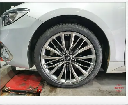 [첨단타이어]그랜져IG 순정19인치 고스트크롬 휠복원 교체+새타이어 미쉐린 245/40R19 P.MXM4 조합-전주휠타이어,전주휠복원,정읍익산김제군산휠복원,중고타이어,전주튜닝 / 전주