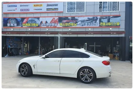 [전주휠복원 첨단타이어] BMW420d(4시리즈) 19인치->18인치(M6신품휠+금호타이어 245/45R18 TA31)교체-정읍익산김제군산휠복원,대전휠광주휠,충북충남휠,전주튜닝 / 전주
