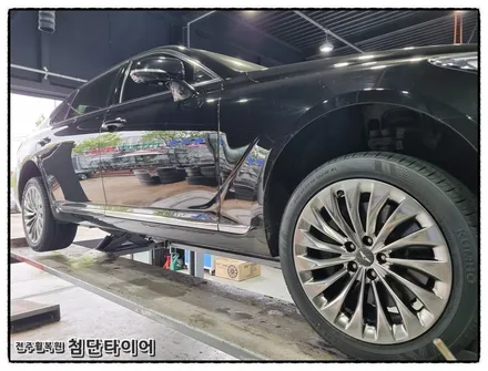 [전주휠복원 첨단타이어]EQ900 순정19인치 복원휠교체+금호타이어 245/45R19+275/40R19 솔루스TA31조합! / 전주