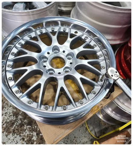 [전주 휠복원 첨단타이어]올드카 BMW 525i E34 16인치 BMW750Li 고스트크롬휠  -> 17인치 인치업 정품 BBS 림폴리쉬 휠복원 장착후기!군산휠복원,김제휠복원 / 전주