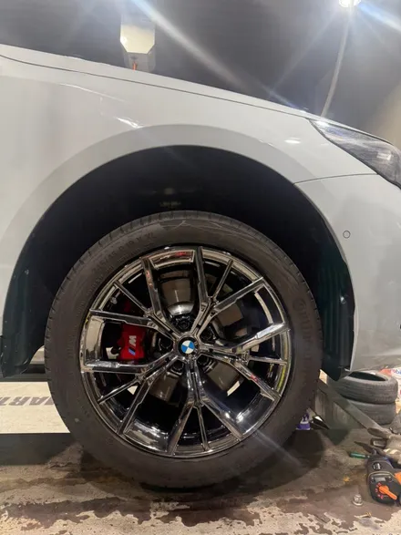 [전주 휠복원 첨단타이어] BMW G30 520i 순정 19인치 컷팅휠⇨BMW G30 845M 19인치 블랙스퍼터링크롬 순정복원휠 전주휠튜닝,인치업,크랙수리,커스텀휠복원,휠타이어 / 전주