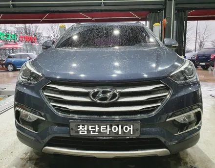 [첨단타이어] 싼타페DM 18인치 사제휠-> 볼크레이싱 TE37 블랙무광휠복원 교체 작업후기 / 전주