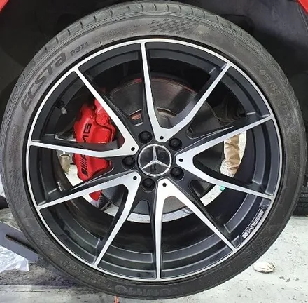 [첨단타이어]벤츠 E350 AMG 컨버터블 18인치->19인치 인치업!(신품휠+중고타이어전주휠복원,정읍휠복원 익산휠복원, 김제휠복원, 군산휠복원,남원휠,광주대전목포충남충북휠복원 / 전주
