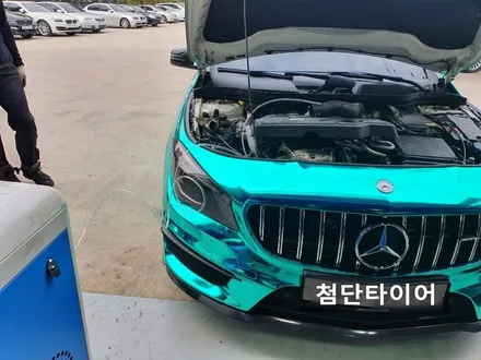 [전주휠복원 첨단타이어] 벤츠 CLA45 AMG 4MATIC  HHO수소 엔진카본크리닝/휠크랙+순정19인치 휠용접=휠복원 작업정읍익산김제군산휠복원,대전휠광주휠,충북충남휠,전주튜닝 / 전주