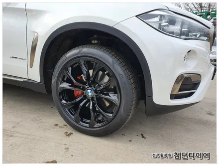 [전주휠복원 첨단타이어] BMWX6 순정20인치 -> 블랙유광휠복원(휠도색+캘리퍼전용 우레탄도색+ 피넬리 / 전주