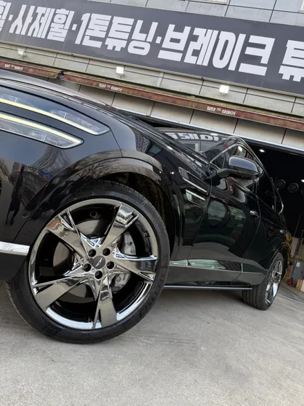 [전주 휠복원 첨단타이어] 현대 제네시스 GV80 순정 22인치 도장휠⇨블랙스퍼터링크롬 커스텀복원휠로 교환 김제익산군산휠복원,대전천안휠복원,광주휠복원,여수목포휠복원,서천대천휠복원 / 전주