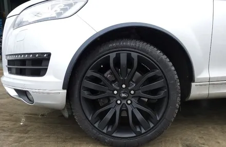 [첨단타이어] 아우디 Q7 3.5 TDI 21인치 블랙크롬 순정휠->레인지로버스포츠 블랙무광 복원휠로 교체!! / 전주