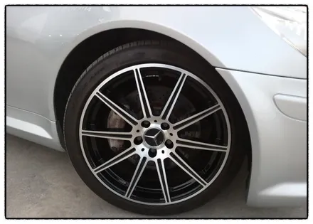 [첨단타이어] 벤츠SLK350 컨버터블 AMG 18인치 도장휠-> 다이아몬드컷팅휠로 교체!! / 전주