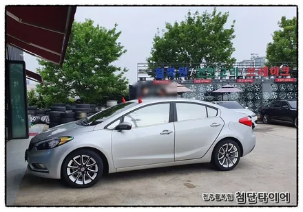 [전주휠복원 첨단타이어] 기아 K3 16인치 순정휠-> 17인치 인치업(사제신품휠 / 전주