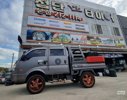 [전주 휠복원 첨단타이어] 화물차의 무한 변신! 봉고3 더블캡 MD홍 무시동히터 장착+ 평판시트 시공!!   겨울철 따뜻하고 편안하게 드라이빙 즐기세요~ / 전주